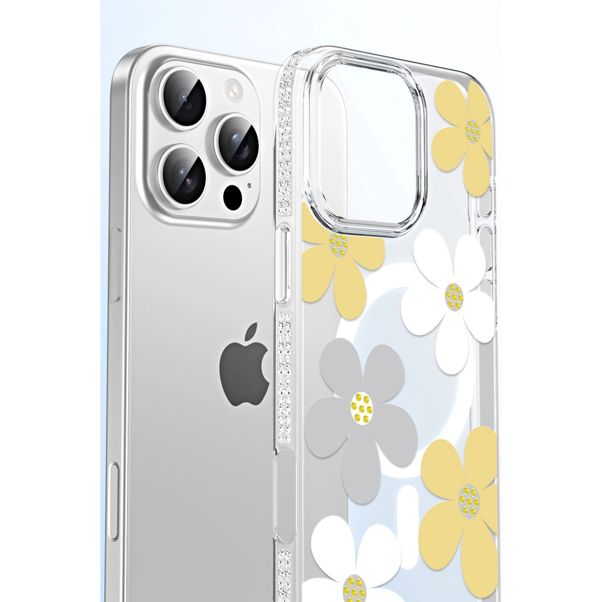 Joko Apple İphone 15 Pro Max Floral Magsafe Kapak - Sarı
