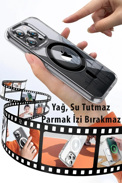 Joko İphone 14 Pro Kılıf Crystal Magsafe Kapak - Siyah