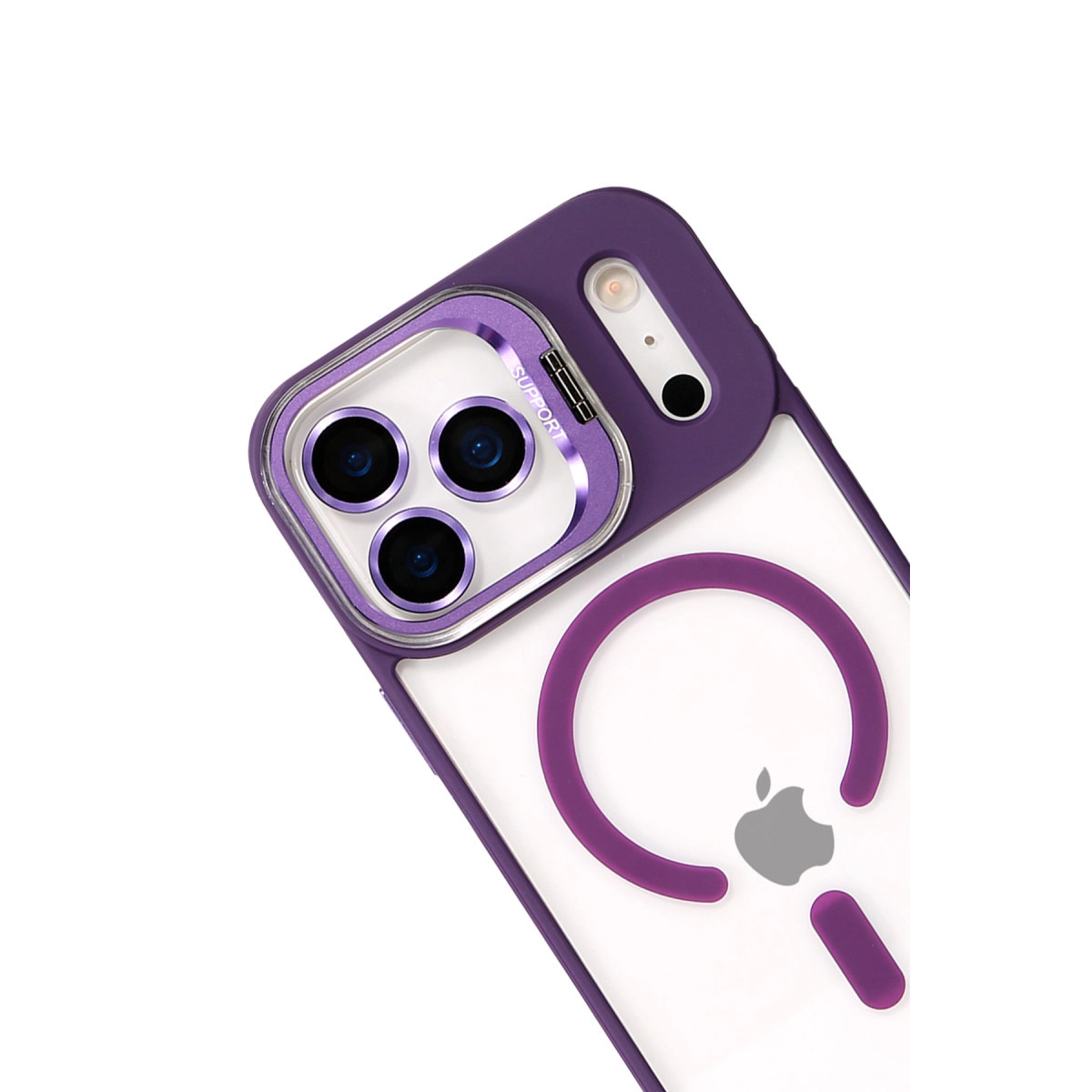Joko İphone 17 Pro Remim Lensli Magsafe Standlı Kapak - Derin Mor