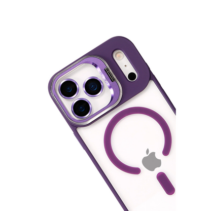 Joko İphone 17 Pro Remim Lensli Magsafe Standlı Kapak - Derin Mor