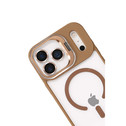 Joko İphone 17 Pro Remim Lensli Magsafe Standlı Kapak - Kahverengi