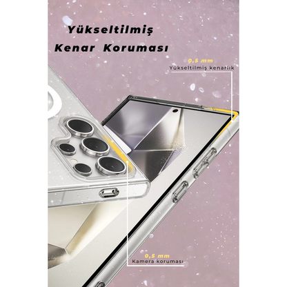 Joko Samsung Galaxy S23 Ultra Kılıf Magsafe Kapak - Şeffaf