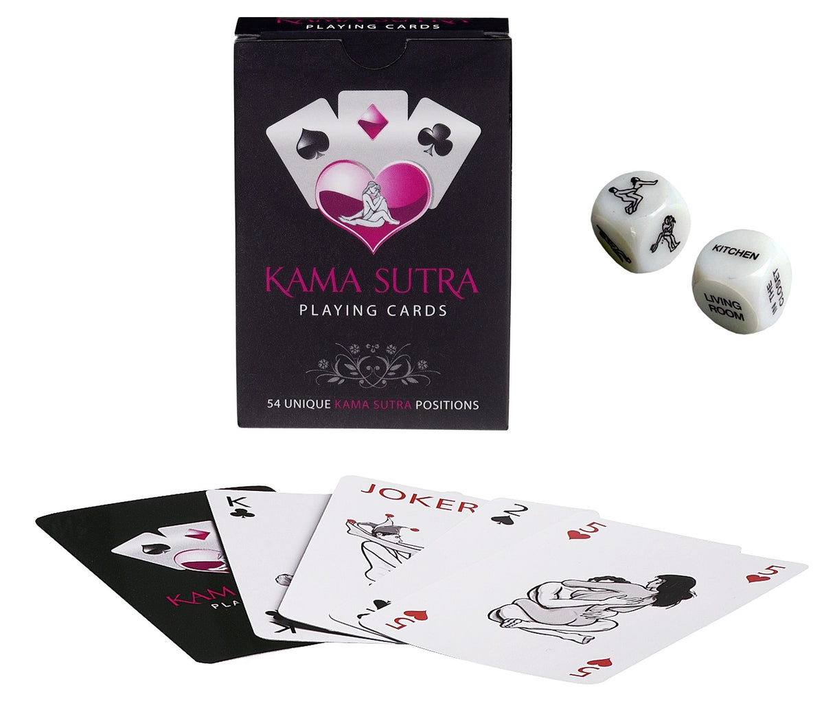 sutra Aşk Seti - Kelepçe - Zar- Kart - Göz Bandı