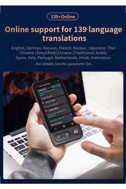 Kameralı 140 Dilde Wifi Özellikli Translator Elektronik Çeviri Cihazı Türkçe Menü
