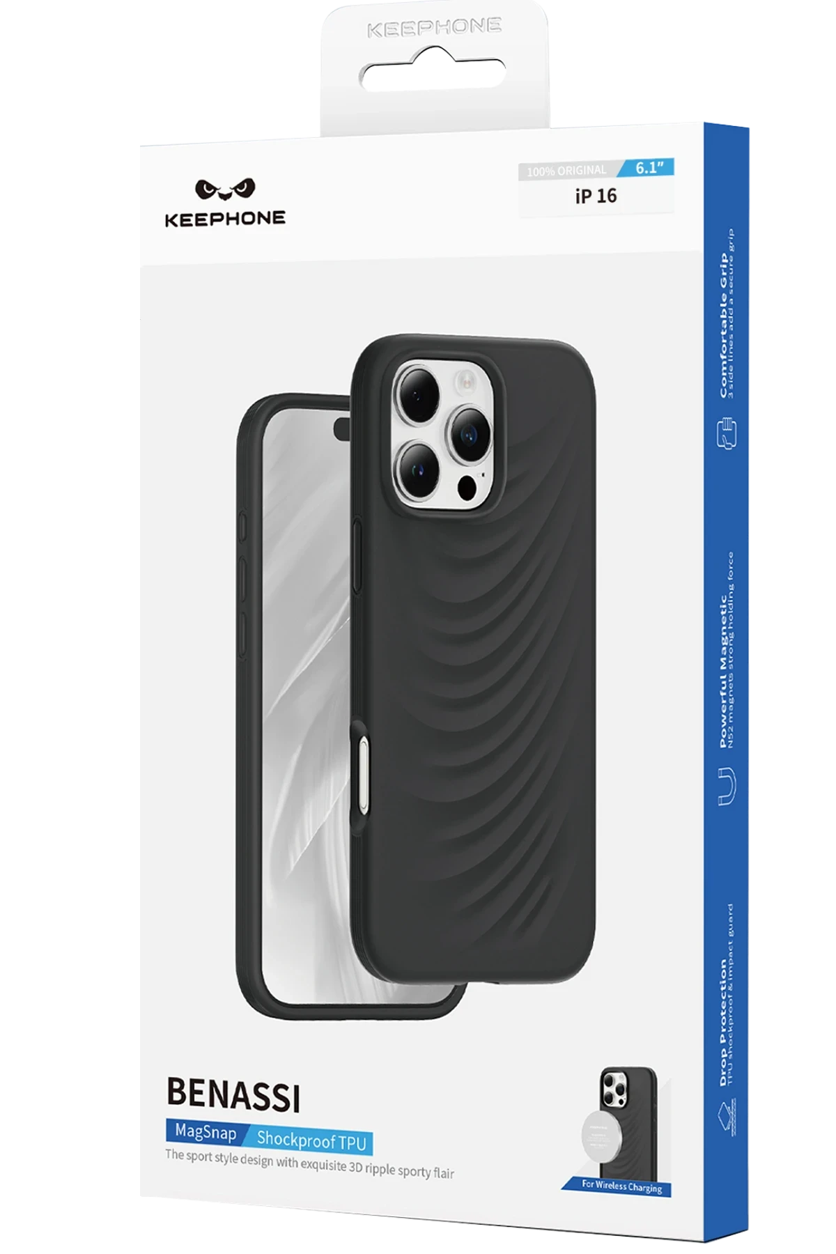 Keephone Apple iPhone 16 Benassi Magsafe Kılıf - Siyah