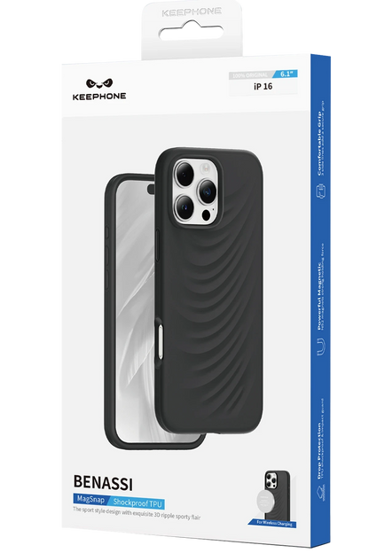 Keephone Apple iPhone 16 Benassi Magsafe Kılıf - Siyah