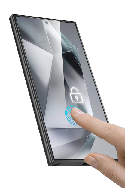 Keephone Samsung Galaxy S24 Ultra Delux Full Glue 2.5D Cam Ekran Koruyucu - Siyah