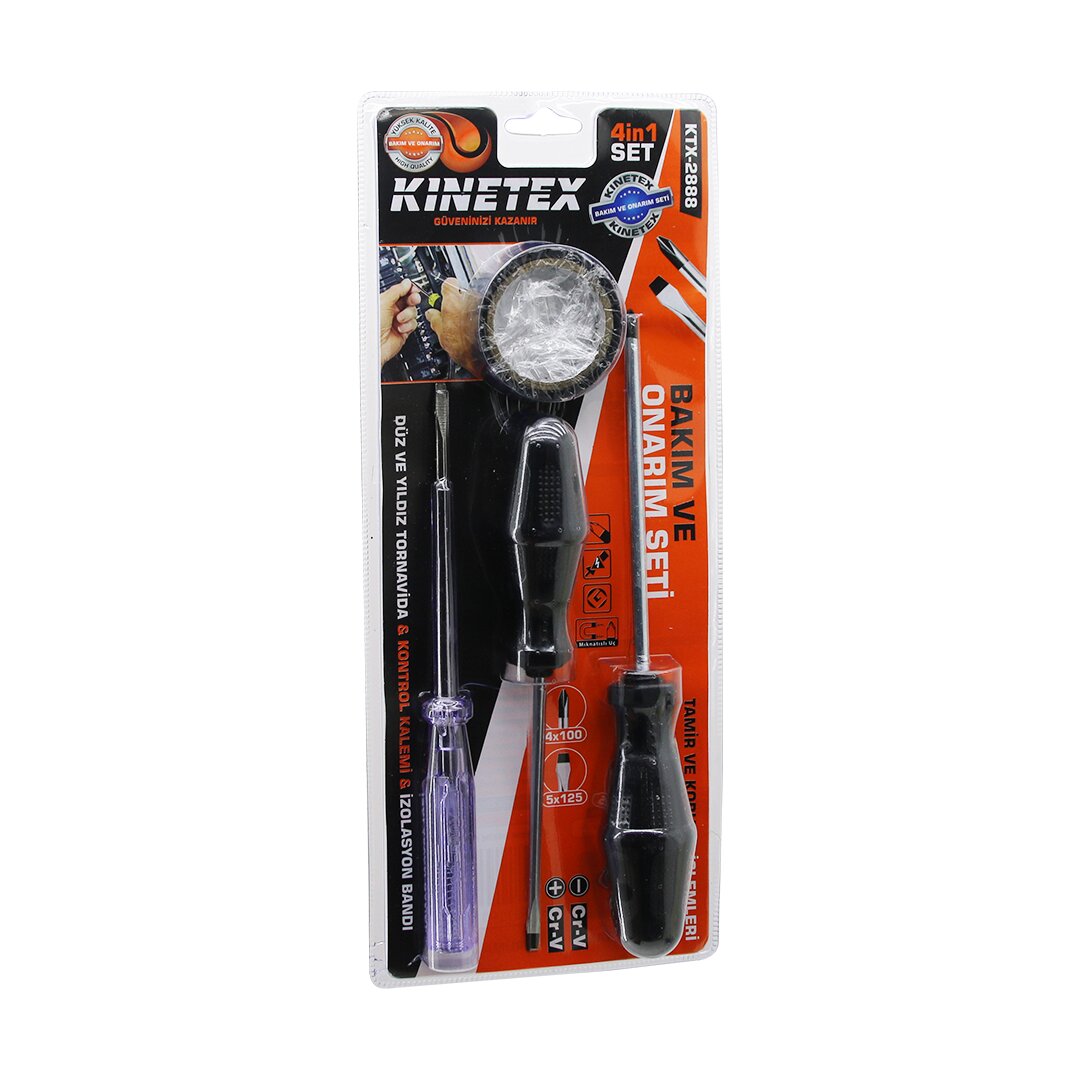 4PCS TORNİDA ÇOK AMAÇLI SET DÜZ YILDIZ TORNİDA KONTROL KALEM ELEKTRİK BANT