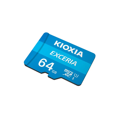 KIOXIA 64GB Exceria, LMEX1L064GG2, UHS-1, CL10, 100Mb/s, MicroSD Kart Bellek (SD Adaptörlü)