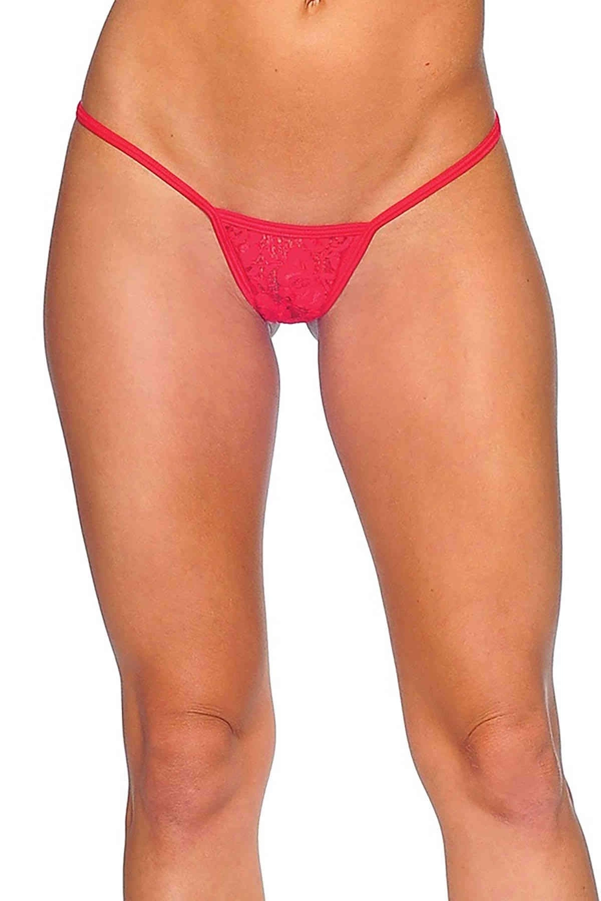Kırmızı Dantelli Tanga Tm1166 - Kırmızı / S