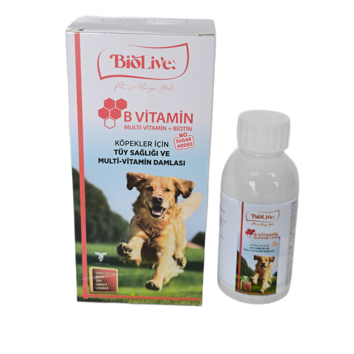 Biolive Köpekler İçin B min+Multimin Tüy Sağlığı Likit min 100ml