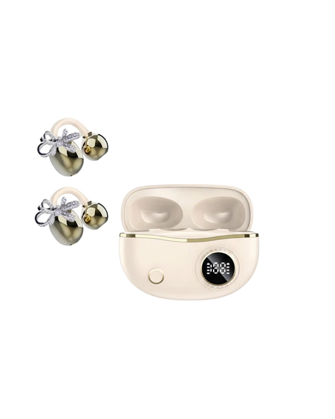 Kulak Klipsli Bluetooth Kulaklık Kompakt Ve Hafif 2 Kurdele Küpe Hediyeli