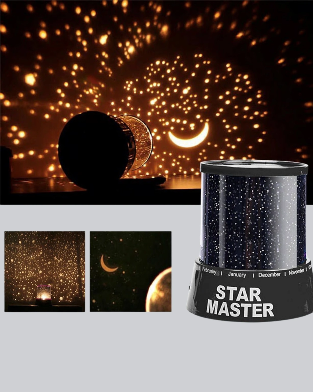 Led Renk Değiştiren Yıldız Projektör Galaxy Efektli Gece Lambası