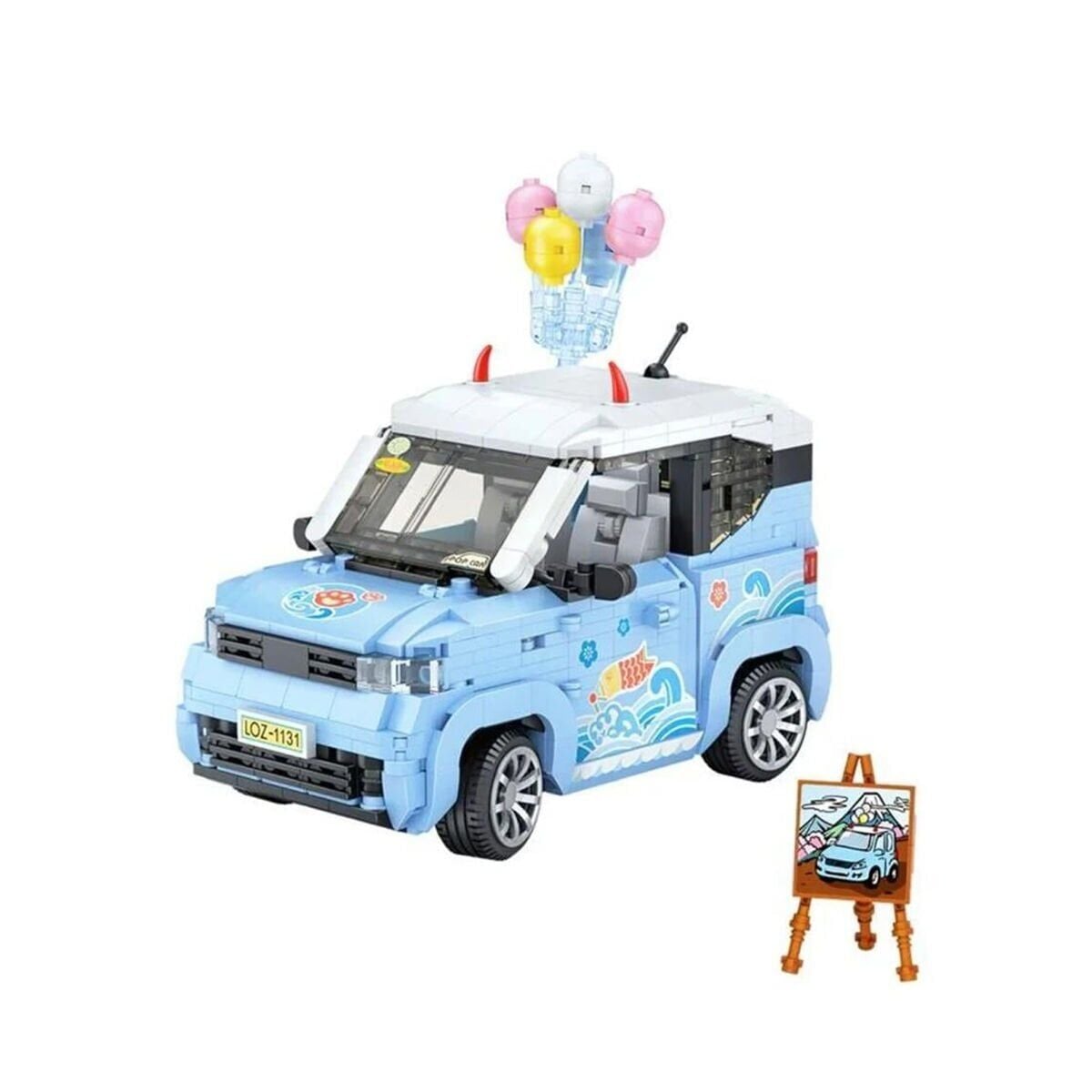 LZ-1131 Loz Balon Arabası Mavi 875 Parça Block Oyuncak