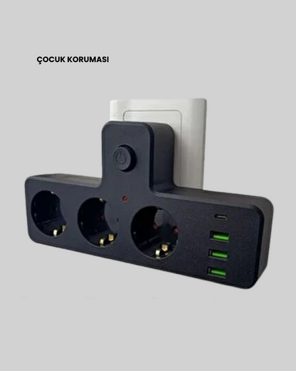 Masa Üstü Çoklu Priz Usb Ve Type-c Çıkışlı Güç Dağıtıcı