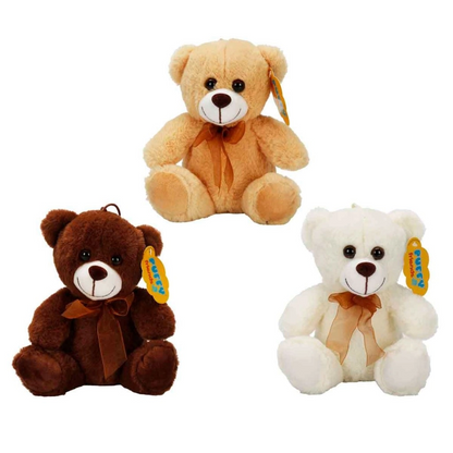 0998 PELUŞ AYI OTURAN KURDELELİ 21CM 2R
