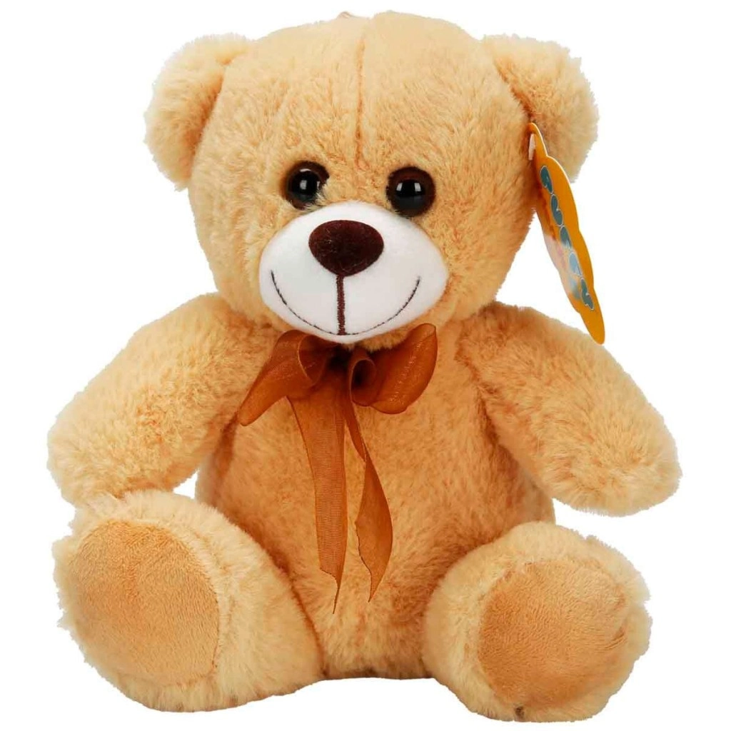 0998 PELUŞ AYI OTURAN KURDELELİ 21CM 2R