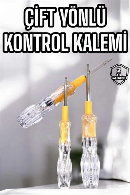 Çift Taraflı Elektrik Kontrol Kalemi Şeffaf Tornavida