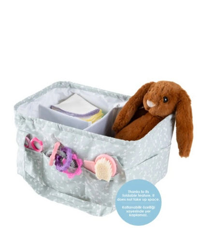 Katlamalı Anne & Bebek Organizer 795 Yeşil Çiçek