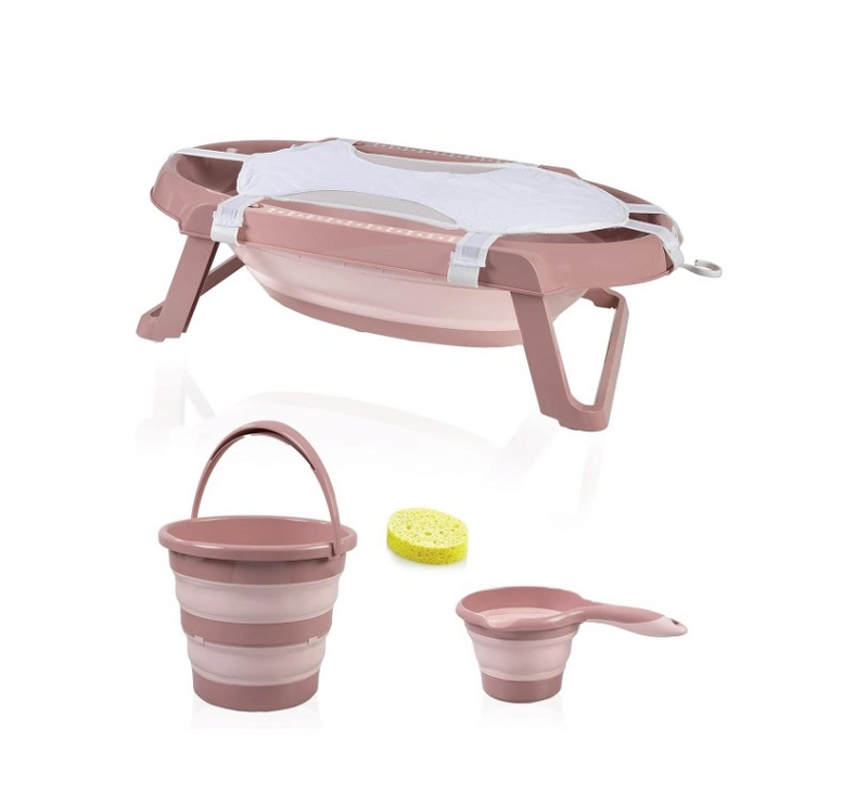 Katlanır Banyo 5'Li Küvet Seti 596 Somon