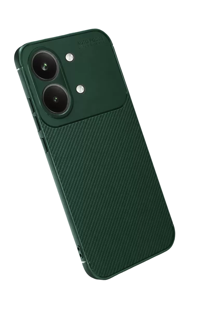 Poco X8 Pro Max Auto Focus Karbon Kapak - Koyu Yeşil