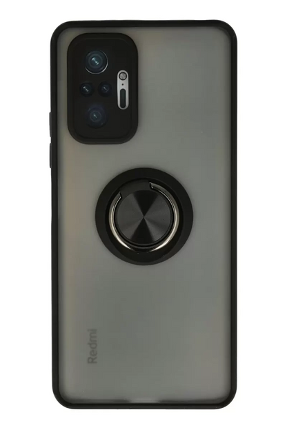 Redmi Note 10 Pro Kılıf Montreal Yüzüklü Silikon Kapak - Siyah