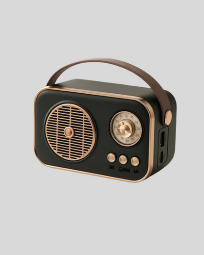 Retro Tarz Kablosuz Radyo – Bluetooth, USB ve TF Kart Girişli