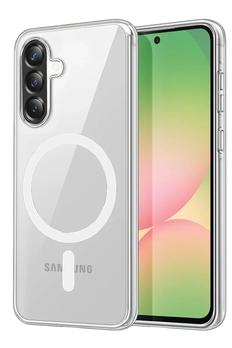 Samsung Galaxy A57 5G Combo Sert Şeffaf Magsafe Kapak - Şeffaf