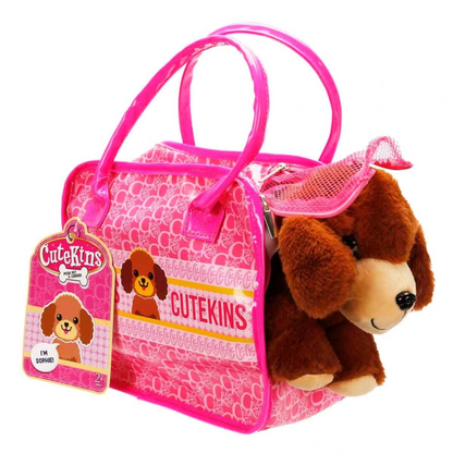 Taşıma Çantalı Peluş Köpek