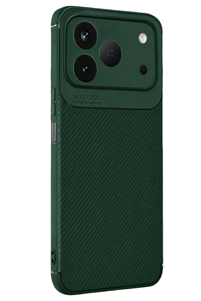 Tecno Spark 50 4G Auto Focus Karbon Kapak - Yeşil