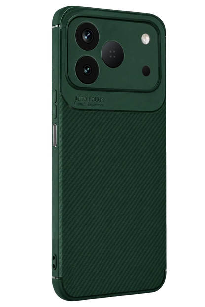 Tecno Spark 50 4G Auto Focus Karbon Kapak - Yeşil