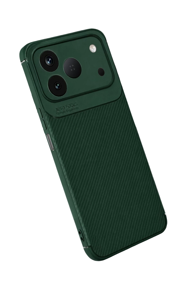 Tecno Spark 50 4G Auto Focus Karbon Kapak - Yeşil