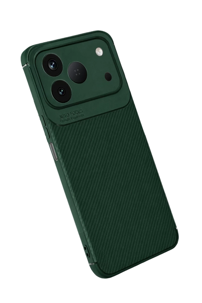 Tecno Spark 50 4G Auto Focus Karbon Kapak - Yeşil