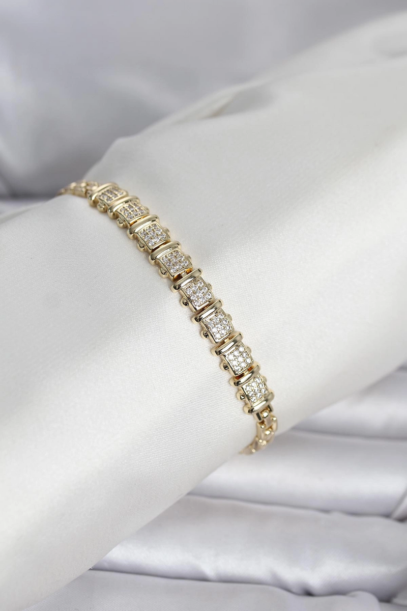 Xuping Model Zirkon Taşlı Gold Renk Kadın Bileklik