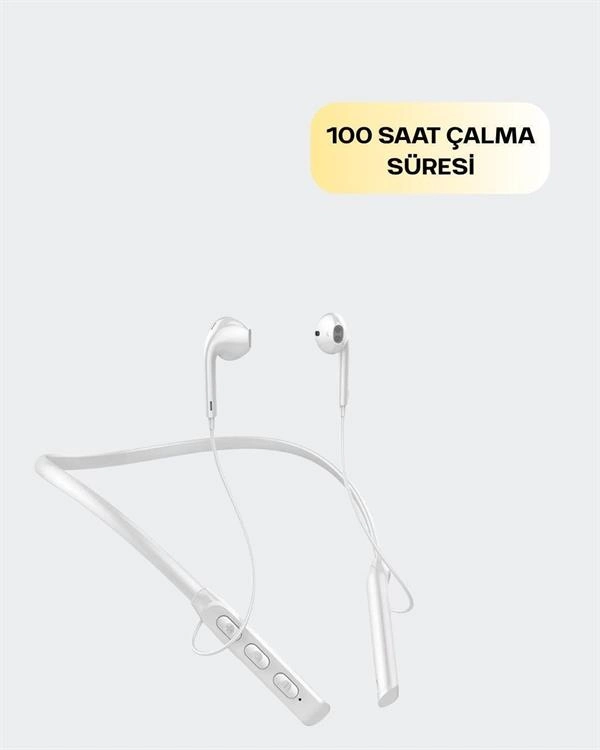 Yüksek Kapasiteli Pil Destekli Boyun Askılı Kulaklık – 100 Saat Dayanıklı