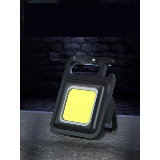Mini 30 Ledli Mıknatıslı Anahtarlık Flash Kamp Lambası Askılı Kapak Açacaklı Şarjlı Fener