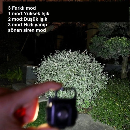 Mini 30 Ledli Mıknatıslı Anahtarlık Flash Kamp Lambası Askılı Kapak Açacaklı Şarjlı Fener