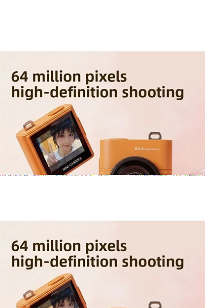 Mini Dijital Kamera 64mp 16x Digital Zoom Retro Vintage 1.4’’ekranlı Video Kamera Taşınabilir Tasarım Beyaz