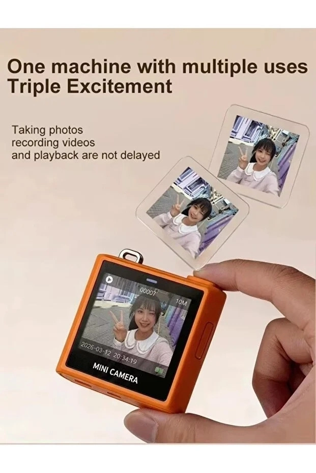 Mini Dijital Kamera 64mp 16x Digital Zoom Retro Vintage 1.4’’ekranlı Video Kamera Taşınabilir Tasarım Beyaz