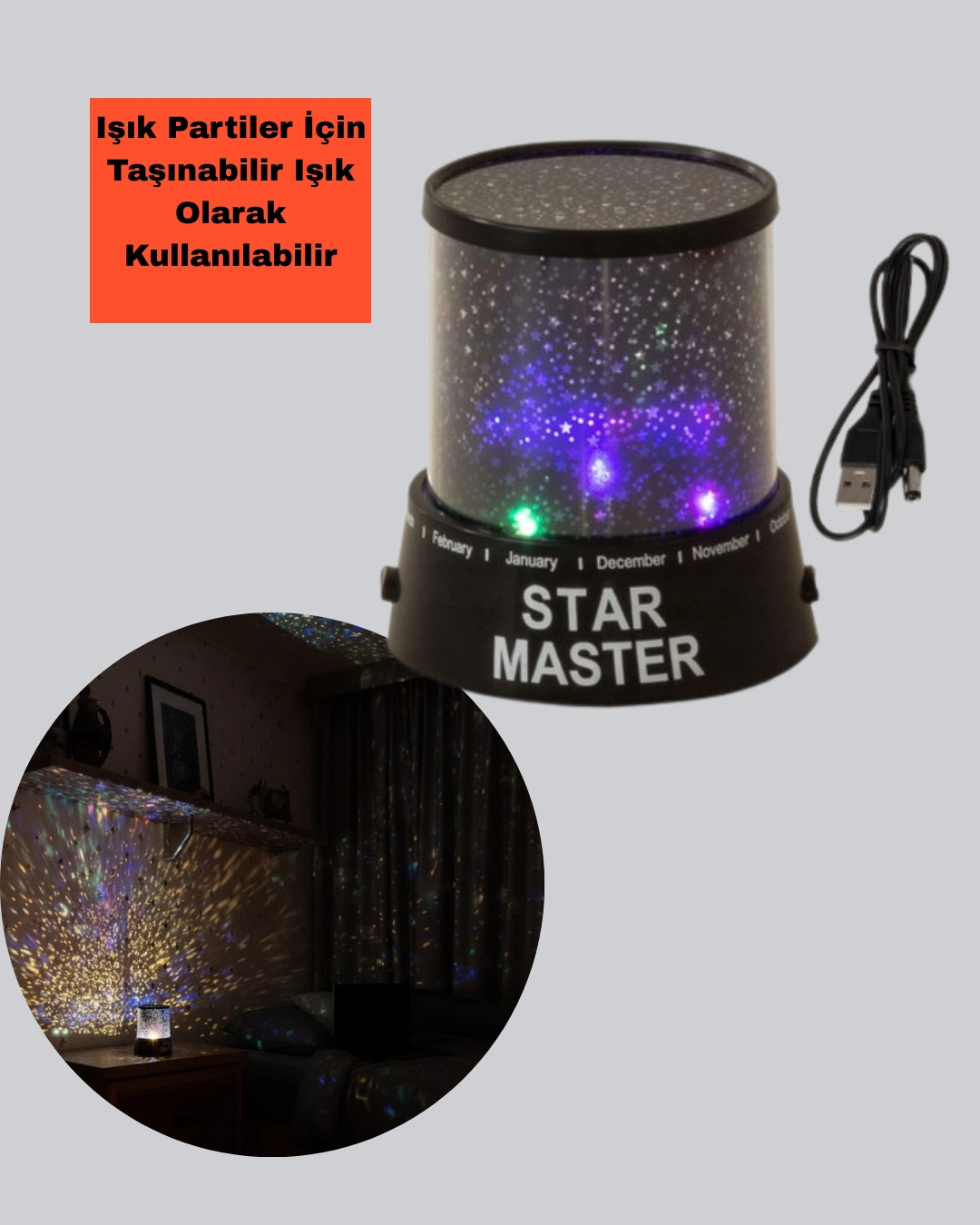 Mini Star Projektör