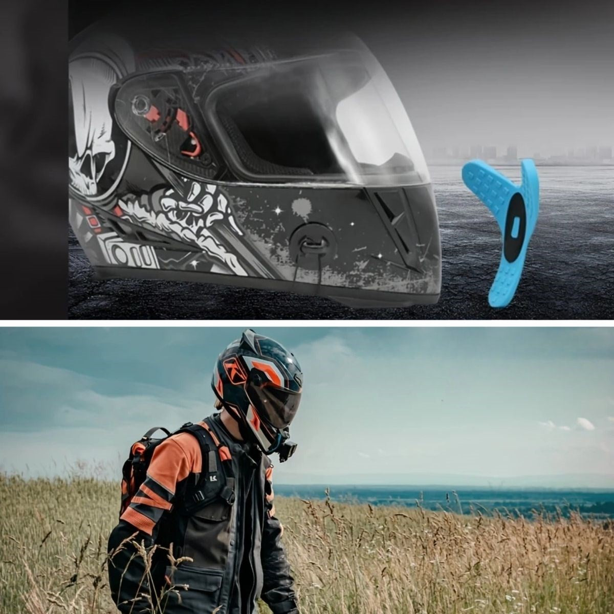 Motorsiklet Kask Önü Takılan Telefon Tutucu Aksiyon Kamerası Takılabilen Aparat- KASK DEĞİLDİR - SADECE APARAT GÖNDERİLİR