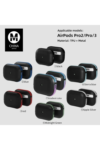 Movenchy Airpods Pro 2 (2.nesil) Mo-a8 Armor Kılıf - Siyah