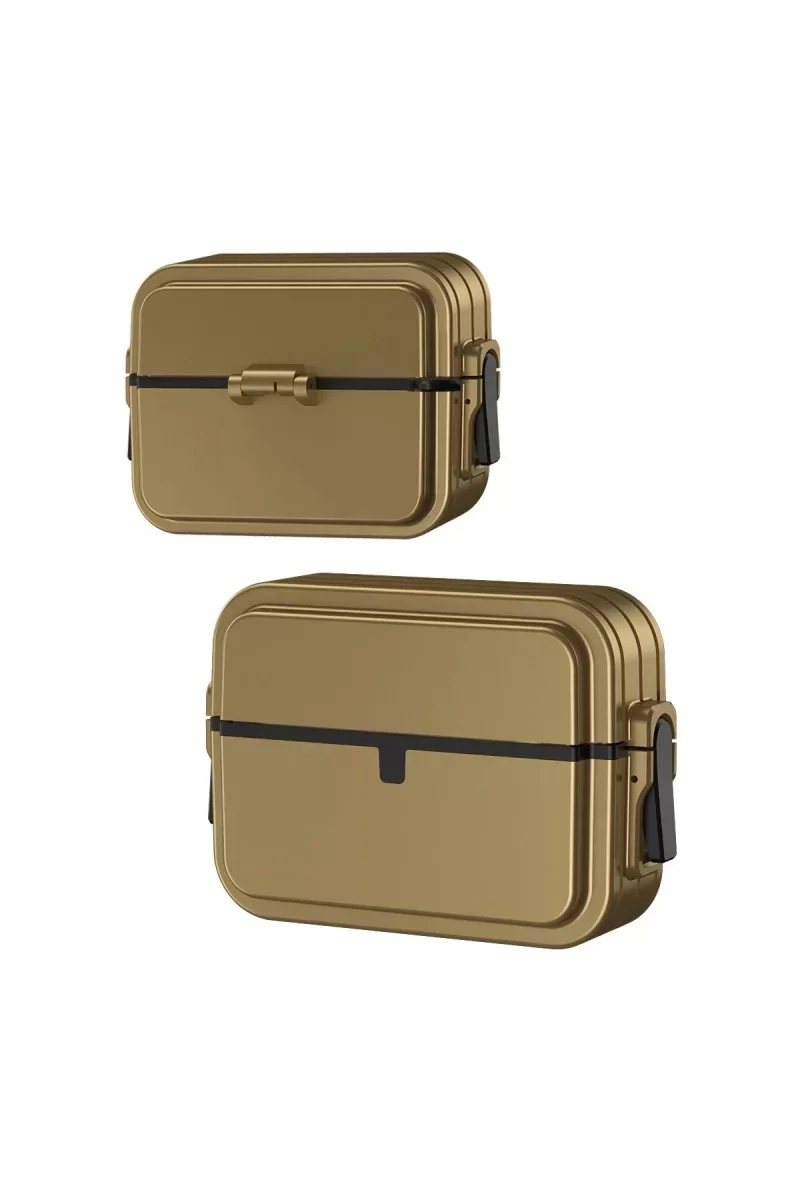 Newface Apple Airpods 3 (3.nesil) 404 Kilitli Kılıf - Gold