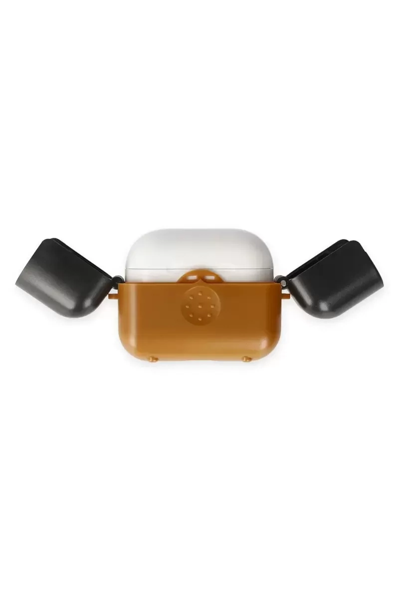 Newface Apple Airpods 3 (3.nesil) Basmalı Kılıf - Kahverengi-siyah