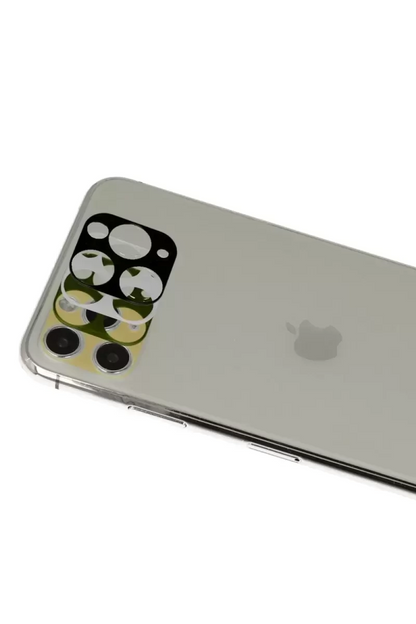 Newface Apple İphone 11 Pro Max Rainbow Kamera Lens Koruma Cam - Gold