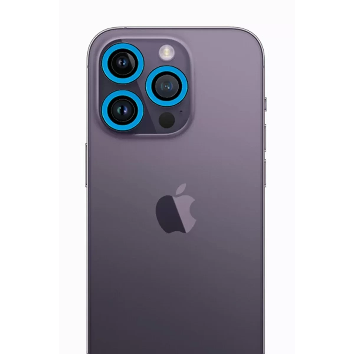 Newface Apple İphone 12 Pro Max Neon Fosforlu Kamera Lens - Mavi