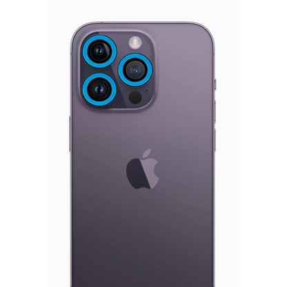 Newface Apple İphone 12 Pro Max Neon Fosforlu Kamera Lens - Mavi