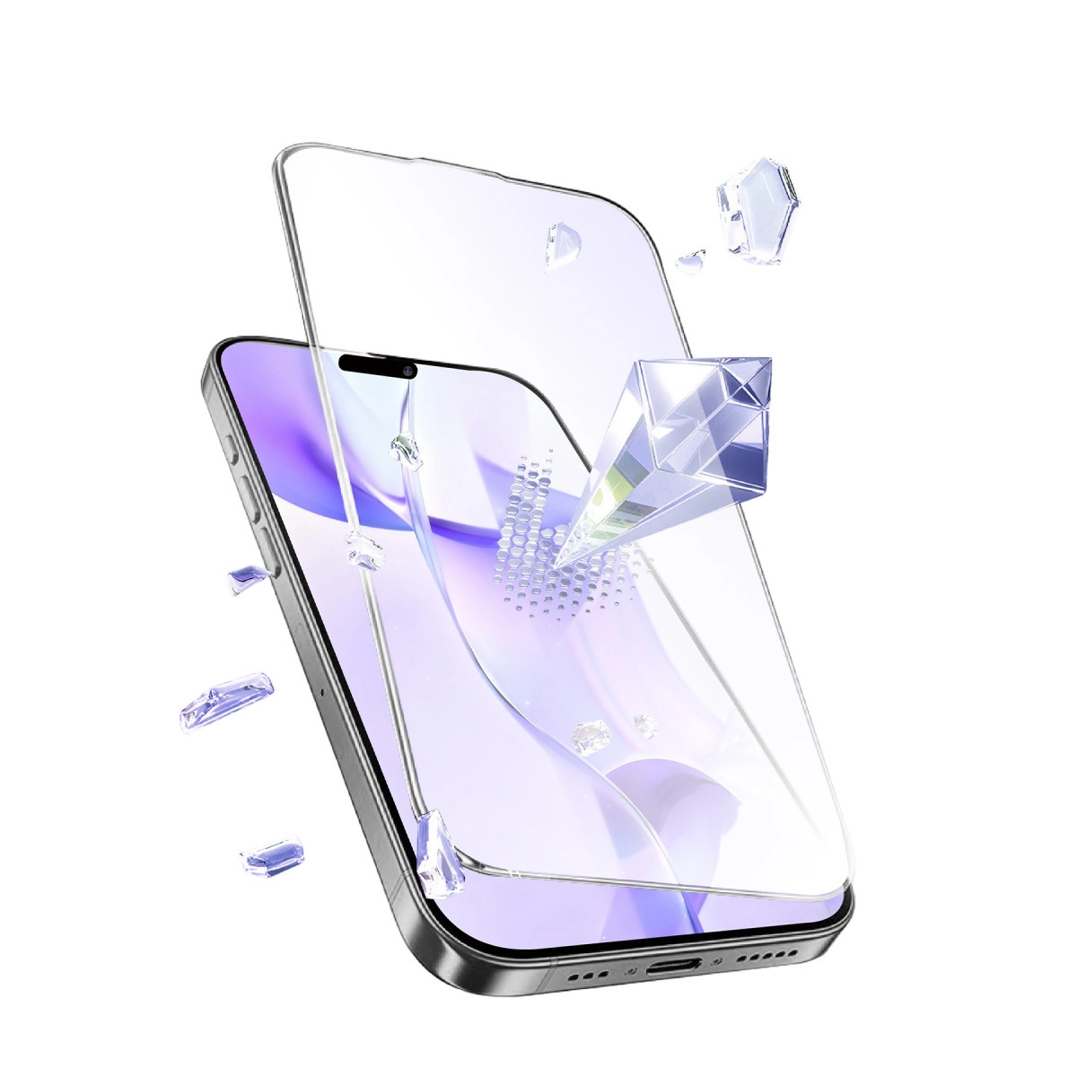 İphone 16 Bilvis 5in1 3d Magic Cam Ekran Koruyucu - Siyah