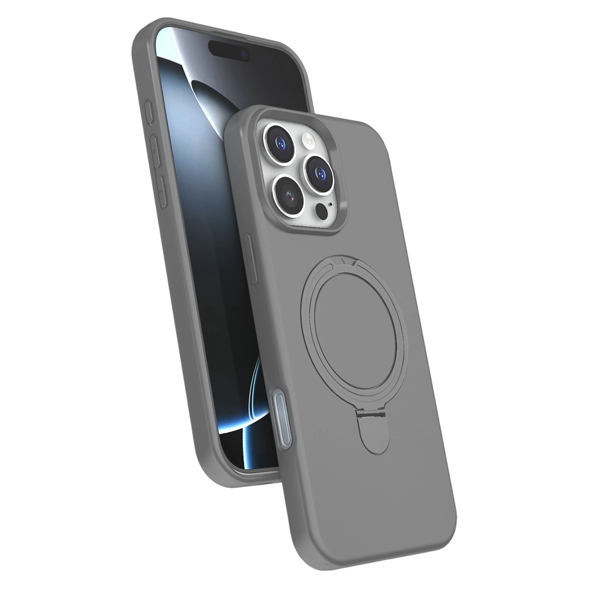 İphone 16 Pro Regal Magsafe Standlı Kapak - Titan Gri