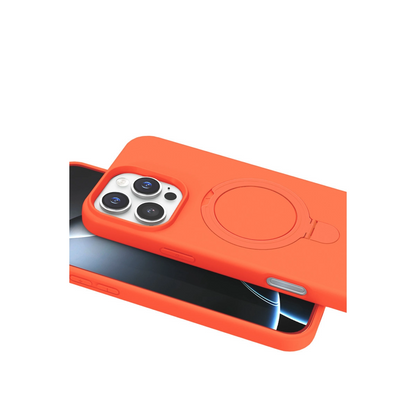 İphone 16 Pro Regal Magsafe Standlı Kapak - Turuncu
